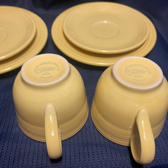 Fiestaware Dessert Set for Two in Sunflower light yellow Six Pieces KKB - Picture 4 of 11